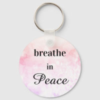 *~* Breathe in Peace Ombre Pink Peach Watercolor