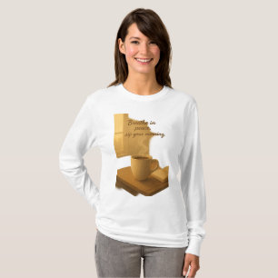 Breathe In Peace,Sip Your Morning Cozy Coffee Art T-Shirt