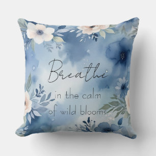 Breathe in the calm of wild blooms cushion
