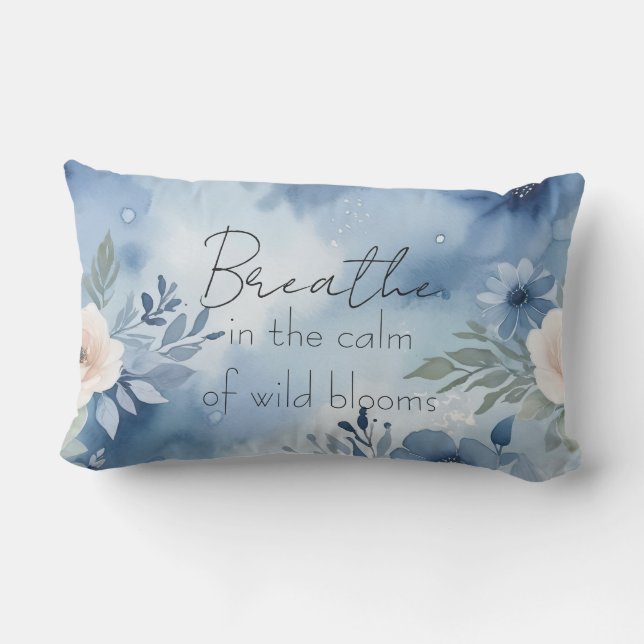 Breathe in the calm of wild blooms lumbar cushion (Back)