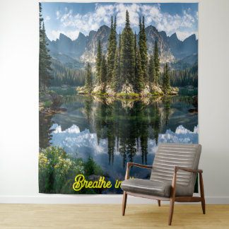  Breathe In: Tranquil Island Reflections Tapestry