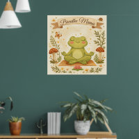Breathe Mama Cute Frog Mindfulness Art