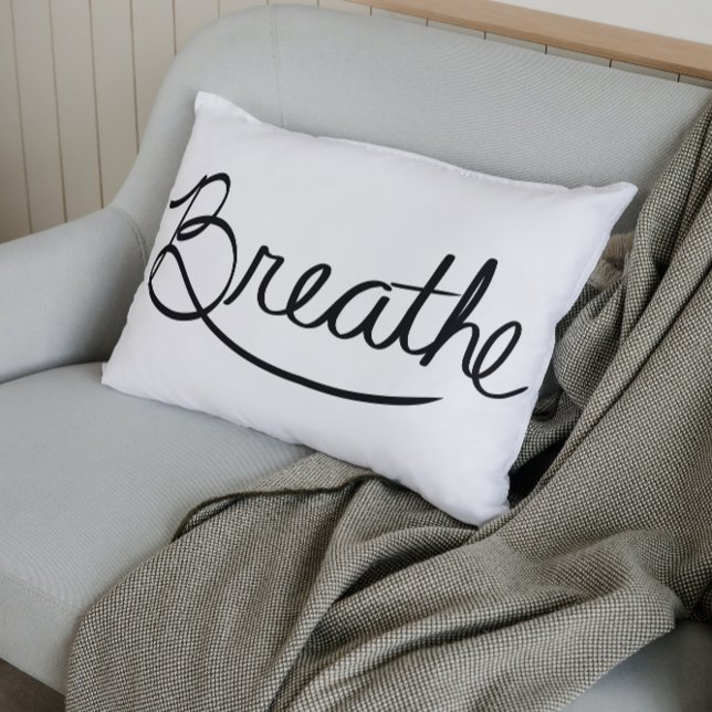 Breathe Meditation Modern Simple Decorative Cushion (Creator Uploaded)