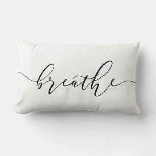 Breathe Meditation Yoga Minimalistic Lumbar Cushion