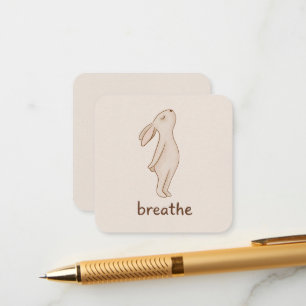 Breathe Minimal Bunny Enclosure Card