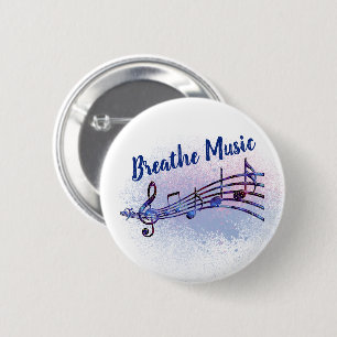 Breathe Music 6 Cm Round Badge