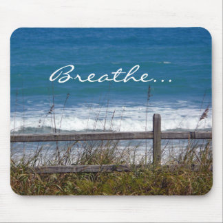 Breathe-Ocean Waves View through fence. Mouse Pad