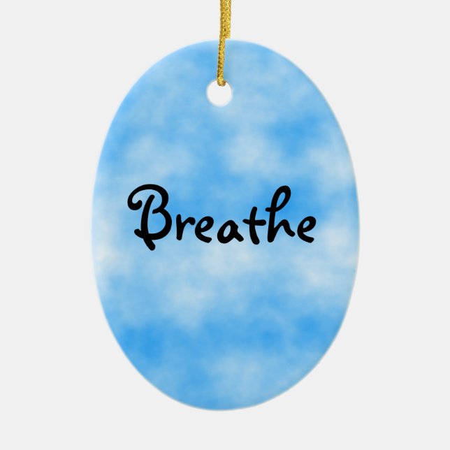 Breathe-ornament Ceramic Tree Decoration (Front)