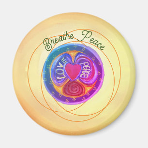 Breathe Peace & Love Magnet