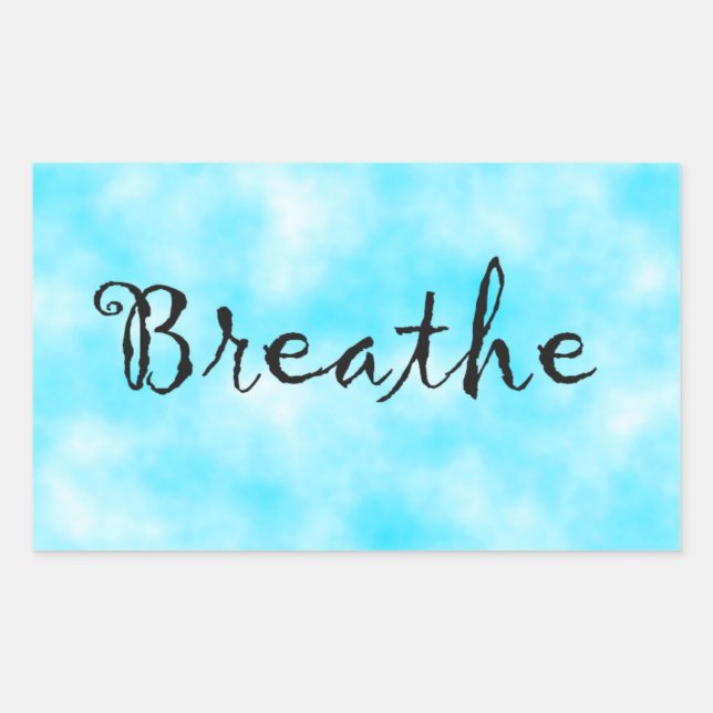 Breathe-rectangle sticker (Front)