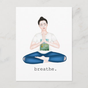 breathe. relax postcard