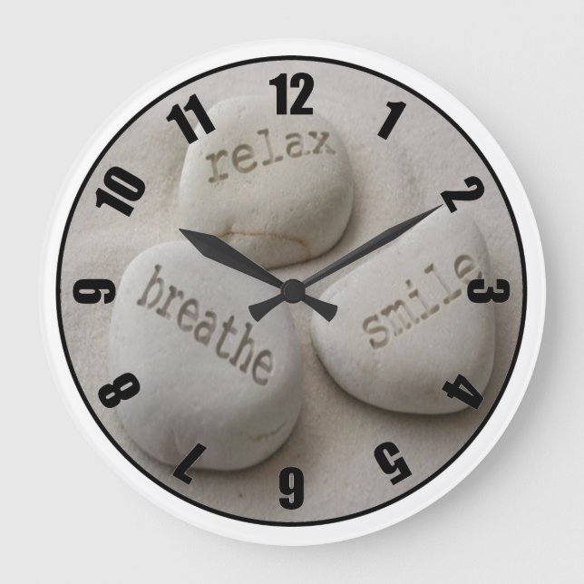 Breathe Relax Smile Customised Photo Clock (Front)