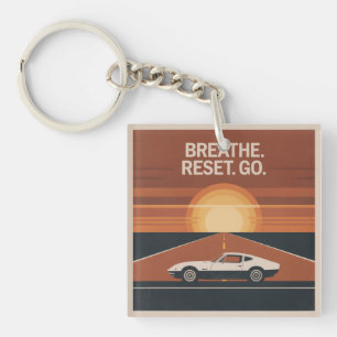 Breathe. Reset. Go Key Ring