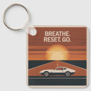 Breathe. Reset. Go Key Ring