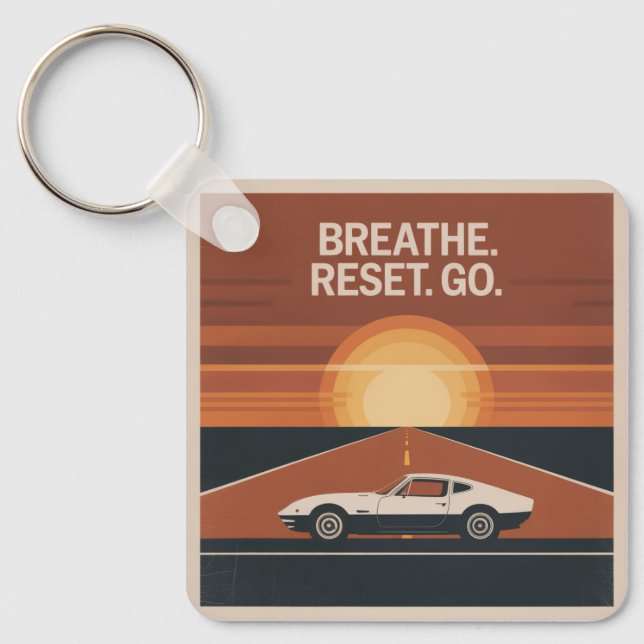 Breathe. Reset. Go Key Ring (Front)