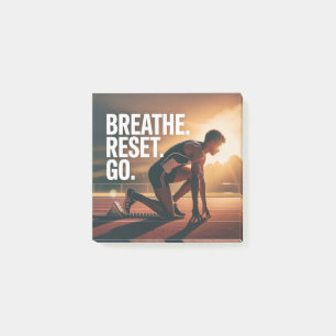 Breathe. Reset. Go. Post-it Notes