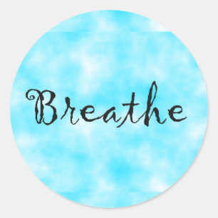 Breathe-round sticker