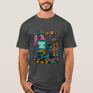 Breathe the Scene - Surreal Dystopian Art T-Shirt