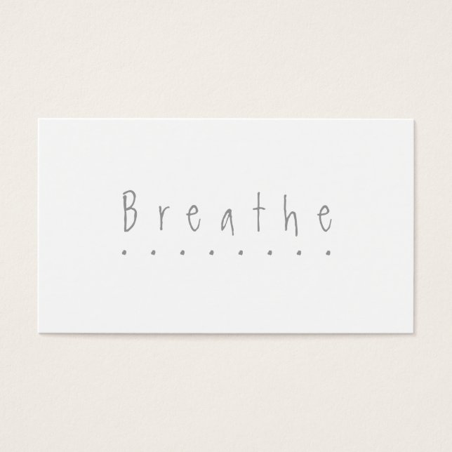 Breathe - the "take a break" card (Front)