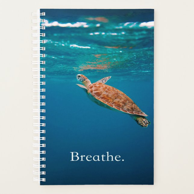 Breathe Turtle | Sea Turtle | Turtle Lover Planner (Front)