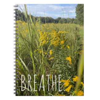 Breathe Yellow Wildflower Meadow Notebook