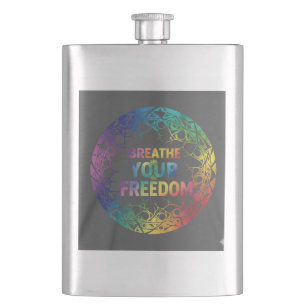 Breathe Your Freedom – Inspirational Mindfulness Hip Flask