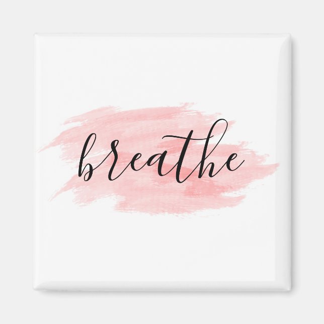 Breathe Zen Yoga Meditation Refrigerator  Magnet (Front)