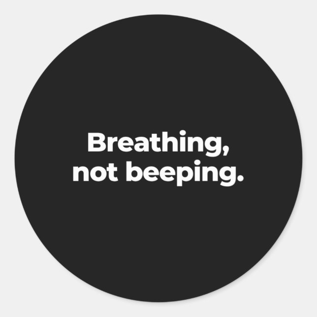 Breathing  classic round sticker (Front)