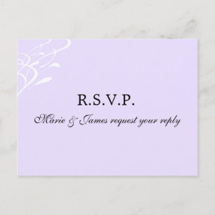 Breathless Lightly Lavendar RSVP Postcard