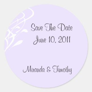 Breathless/Lightly Lavendar Save The Date Seals