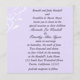 Breathless Lightly Lavendar Wedding Invites