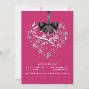 Breathless Wedding Invitation--passion pink Invitation