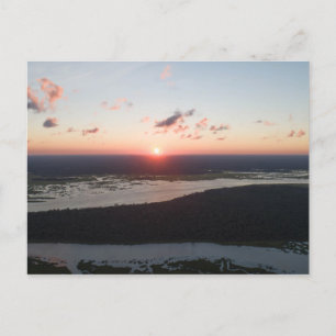 Breathtaking Aerial Sunrise Over Horizon Postcard
