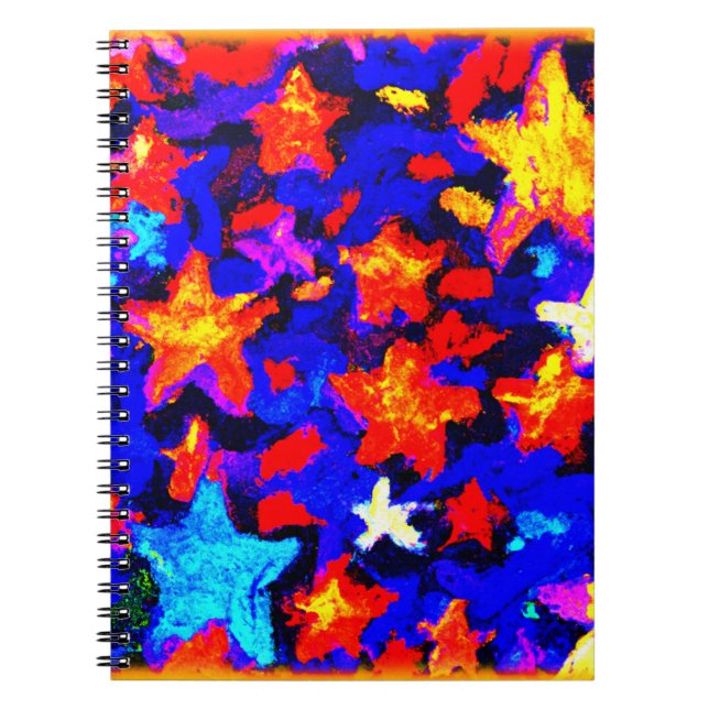 "Breathtaking Colourful Stars". Buy Now Notebook (Front)