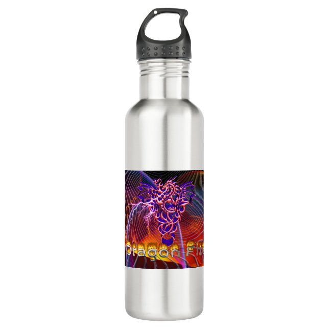 Breathtaking Dragon Fire Design 710 Ml Water Bottle (Front)