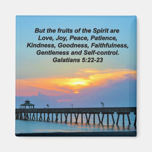 BREATHTAKING GALATIANS 5:22 SUNRISE MAGNET (Front)