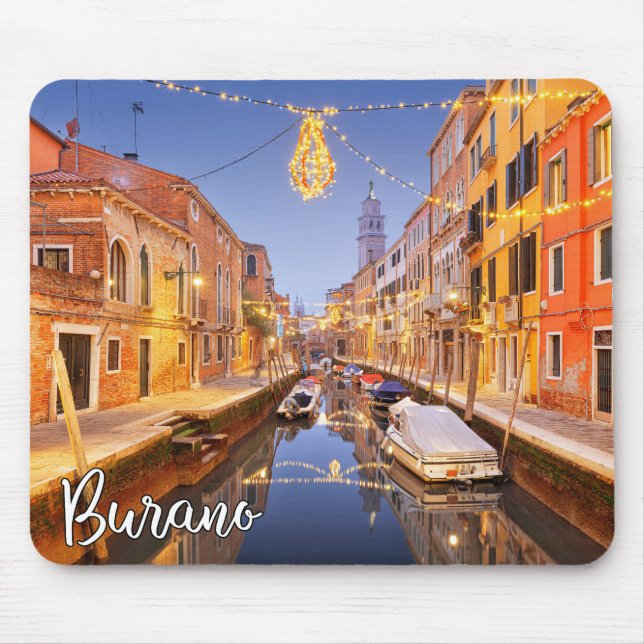 Breathtaking Island Of Burano, Italy Mouse Pad (Front)