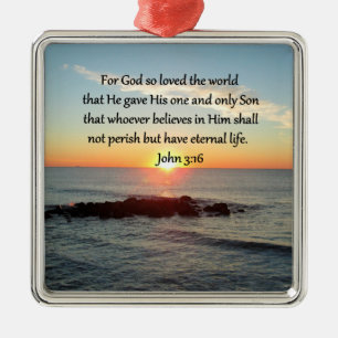 BREATHTAKING JOHN 3:16 SUNRISE METAL ORNAMENT