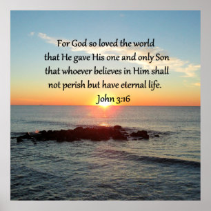 BREATHTAKING JOHN 3:16 SUNRISE POSTER