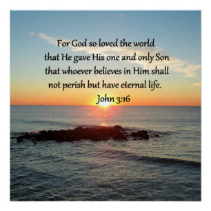 BREATHTAKING JOHN 3:16 SUNRISE POSTER