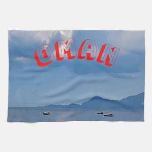 Breathtaking Oman coastline Tea Towel