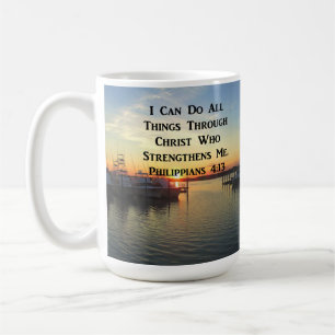BREATHTAKING PHILIPPIANS 4:13 SCRIPTURE COFFEE MUG