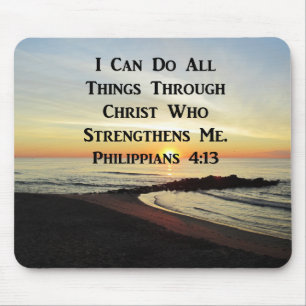 BREATHTAKING PHILIPPIANS 4:13 SCRIPTURE VERSE MOUSE PAD