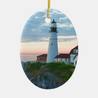 Breathtaking Portland Lighthouse Ceramic Tree Decoration