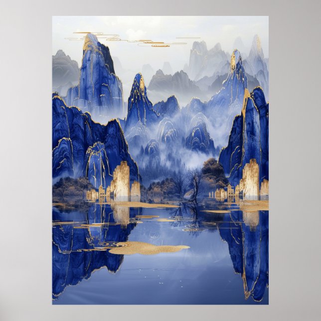 Breathtaking Realistic Mountain Wilderness View Po Poster (Front)