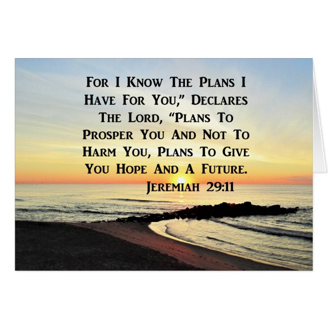 BREATHTAKING SUNRISE JEREMIAH 29:11 PHOTO (Front Horizontal)