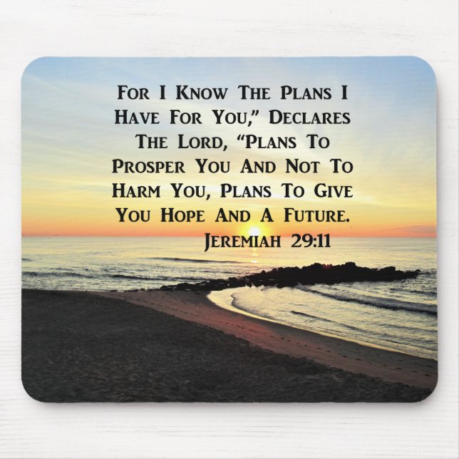 BREATHTAKING SUNRISE JEREMIAH 29:11 PHOTO MOUSE PAD (Front)