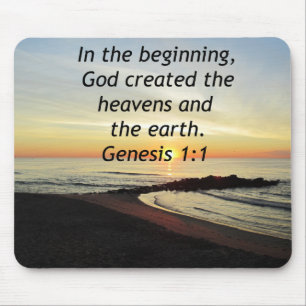 BREATHTAKING SUNRISE ON THE OCEAN GENESIS 1:1 MOUSE PAD