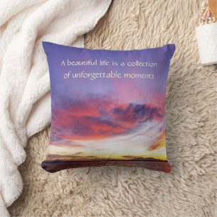 Breathtaking sunset over the sea  cushion