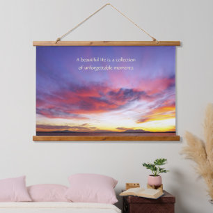 Breathtaking sunset over the sea hanging tapestry